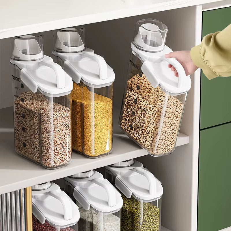 Rice Storage Bucket with Measuring Cup