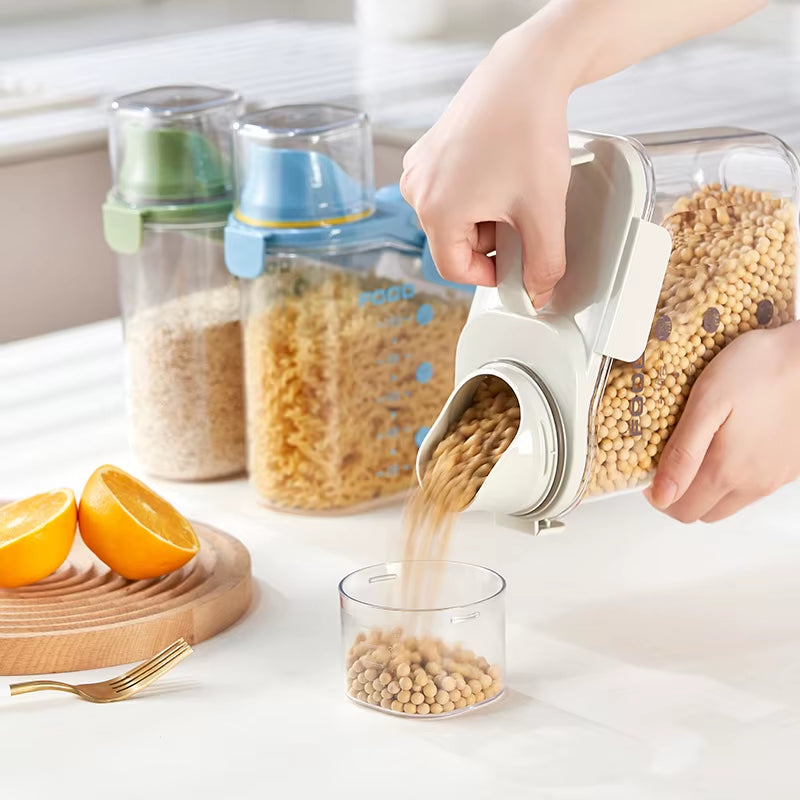 Rice Storage Bucket with Measuring Cup